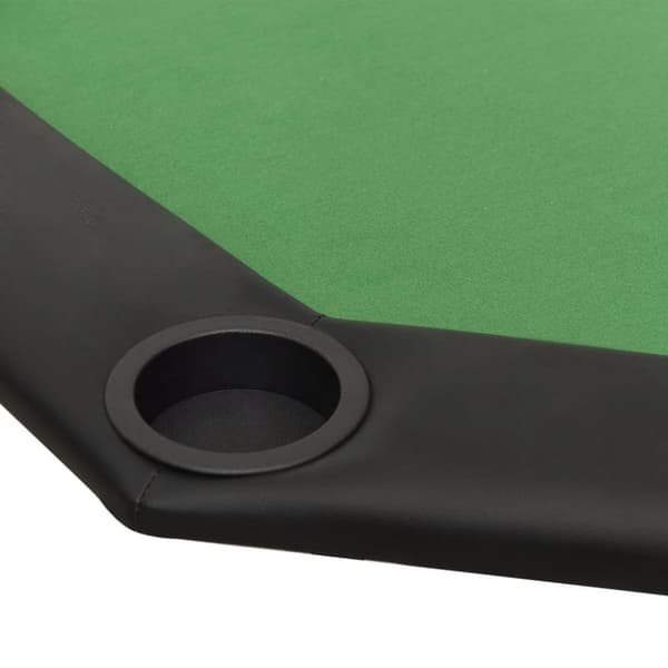 vidaXL Pokerbord för 8 spelare hopfällbart 108x108x75 cm grön