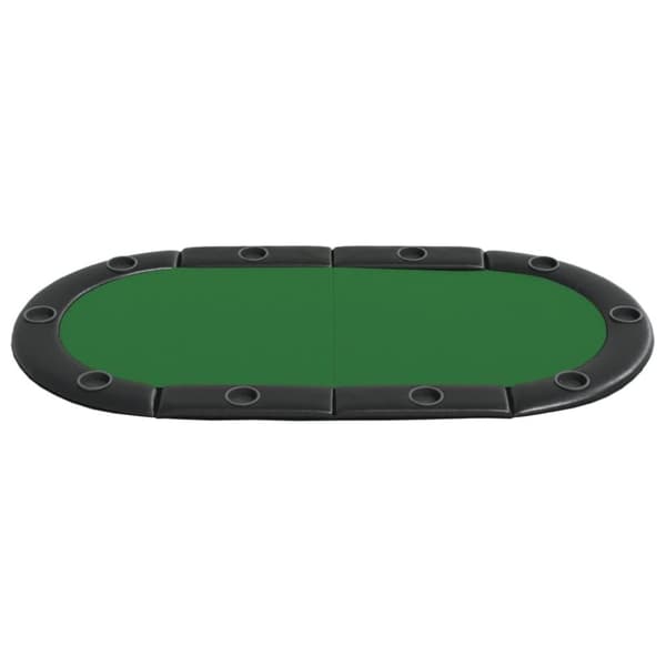 vidaXL Pokerbord sammenleggbart 10 spillere grønn 208x106x3 cm