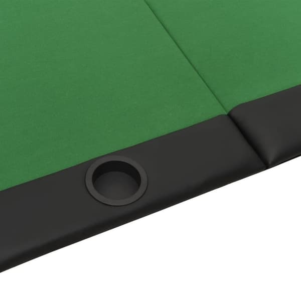 vidaXL Pokerbord sammenleggbart 10 spillere grønn 208x106x3 cm