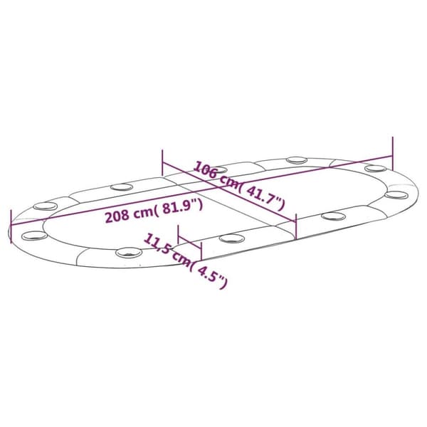 vidaXL Pokerbord sammenleggbart 10 spillere grønn 208x106x3 cm