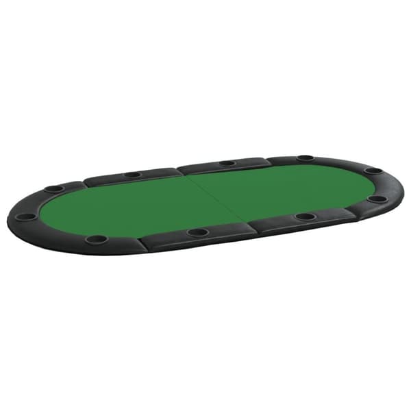vidaXL Pokerbord sammenleggbart 10 spillere grønn 208x106x3 cm