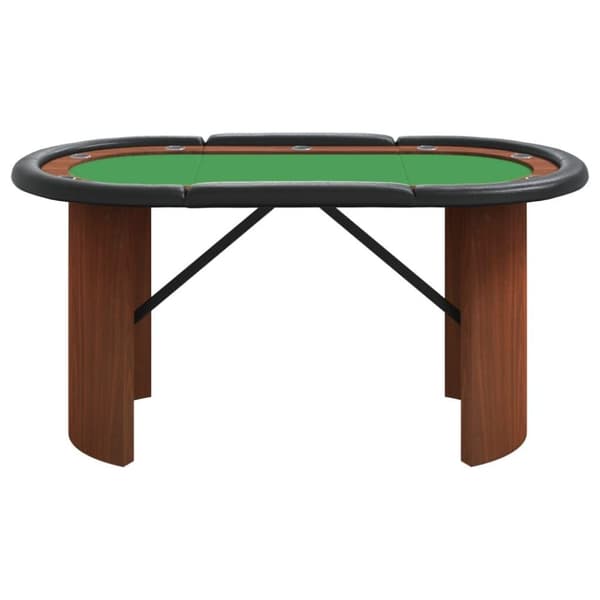 vidaXL 10 pelaajan pokeripöytä vihreä 160x80x75 cm