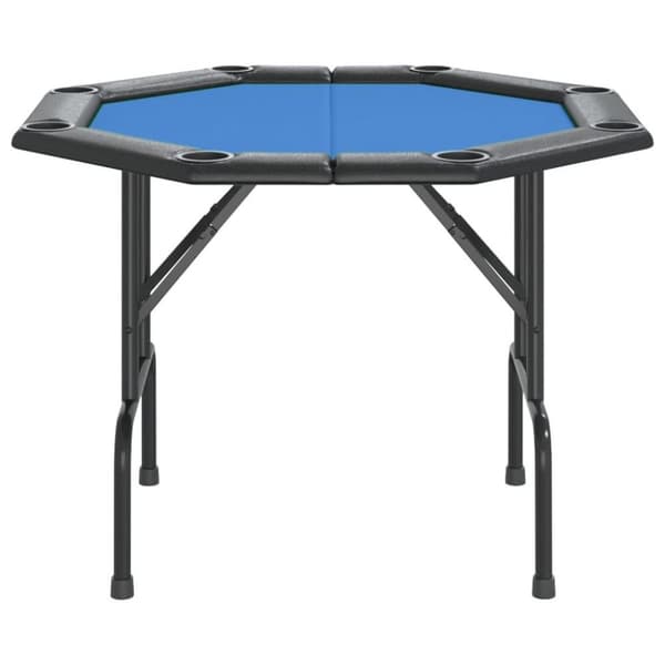 vidaXL foldbart pokerbordplade 8 pers. 108x108x75 cm blå