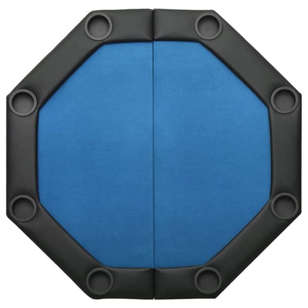 vidaXL foldbart pokerbordplade 8 pers. 108x108x75 cm blå