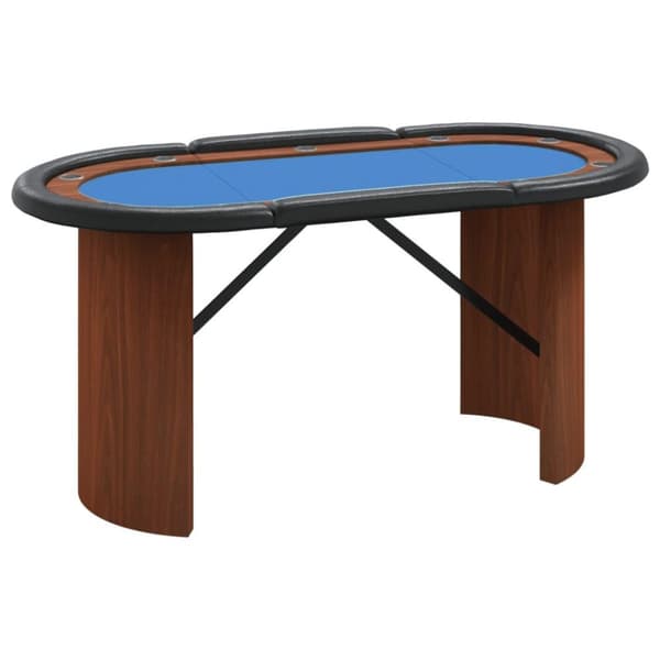 vidaXL pokerbord 10 pers. 160x80x75 cm blå