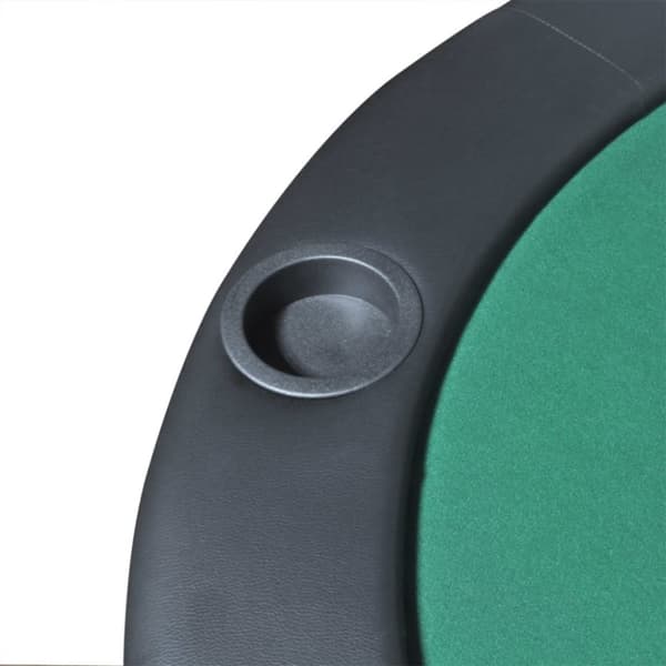 Kokoontaitettava pokeripöytätaso 10 pelaajalle Vihreä