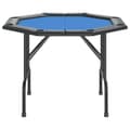 Miniatyrbillede 3 af 6: foldbart pokerbordplade 8 pers. 108x108x75 cm blå