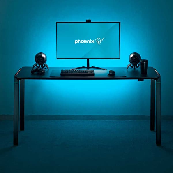 Phoenix Technologies Gaming Skrivebord Horizon Rgb 150x65 Cm