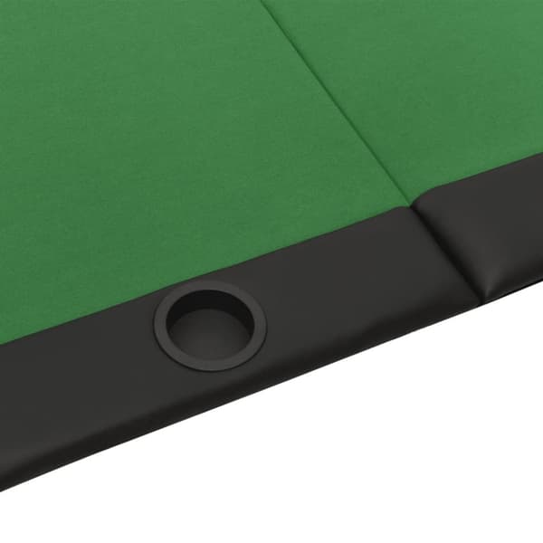 vidaXL 10 pelaajan kokoontaittuva pokeripöytätaso vihreä 206x106x75 cm - Pokeri- & pelipöydät