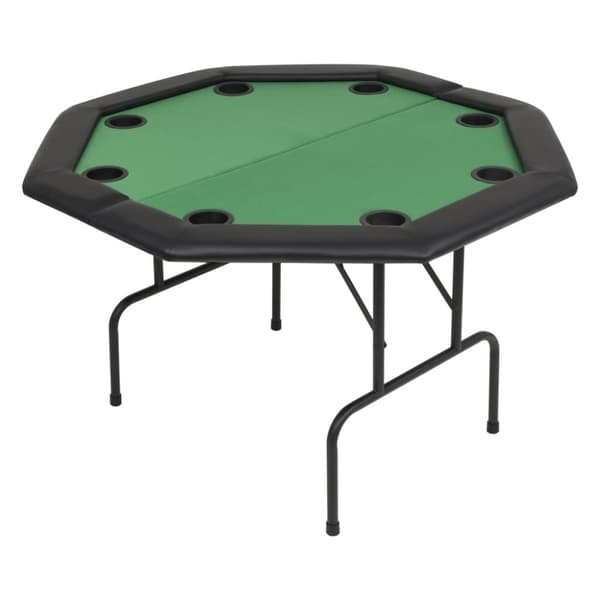 vidaXL Hopfällbart pokerbord 8 spelare åttkantigt 2-sidigt grönt -  Poker- & spelbord
