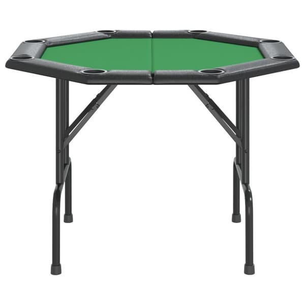 vidaXL 8 pelaajan kokoontaittuva pokeripöytä vihreä 108x108x75 cm -  Pokeri- & pelipöydät
