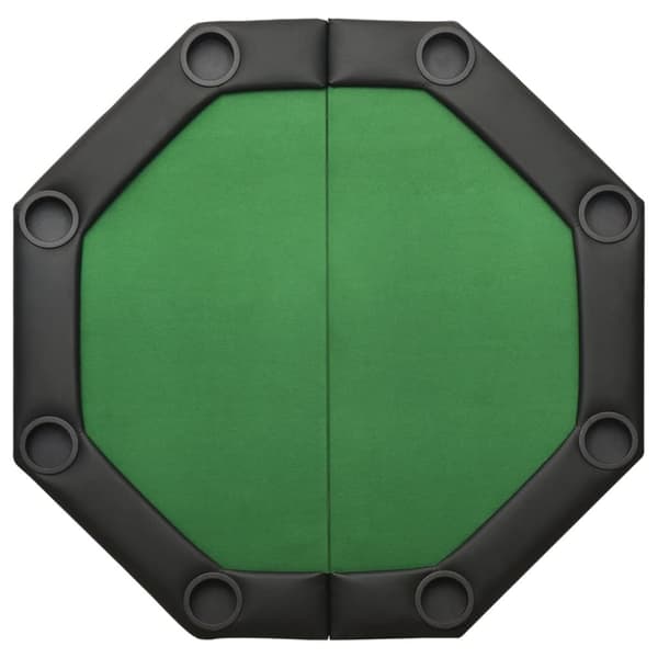 vidaXL 8 pelaajan kokoontaittuva pokeripöytä vihreä 108x108x75 cm -  Pokeri- & pelipöydät
