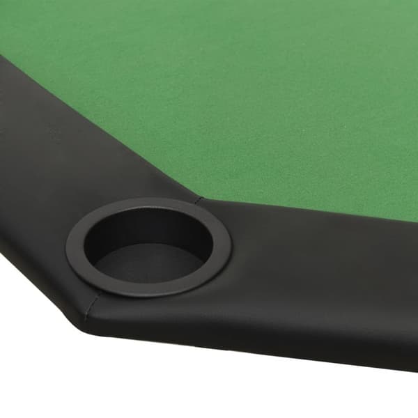 vidaXL 8 pelaajan kokoontaittuva pokeripöytä vihreä 108x108x75 cm -  Pokeri- & pelipöydät