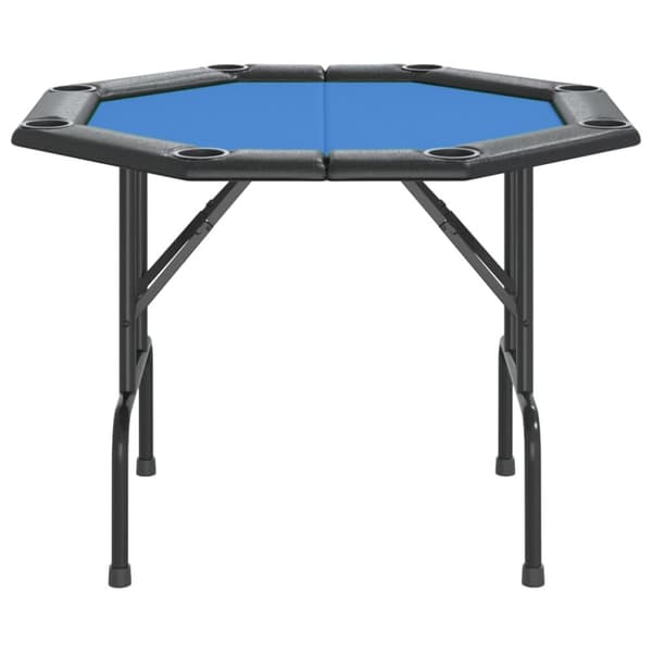 vidaXL 8 pelaajan kokoontaittuva pokeripöytä sininen 108x108x75 cm -  Pokeri- & pelipöydät