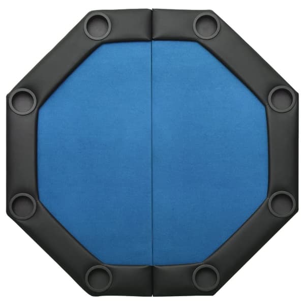 vidaXL 8 pelaajan kokoontaittuva pokeripöytä sininen 108x108x75 cm -  Pokeri- & pelipöydät