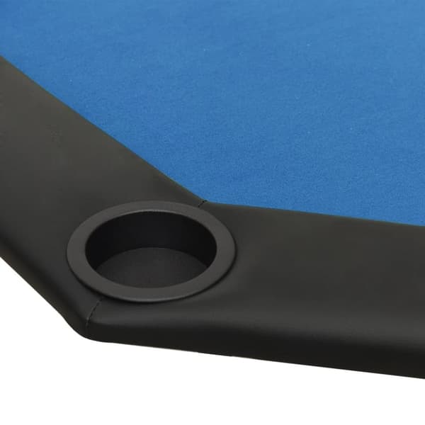 vidaXL 8 pelaajan kokoontaittuva pokeripöytä sininen 108x108x75 cm -  Pokeri- & pelipöydät
