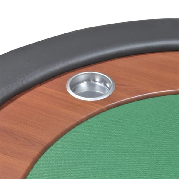 The Living Store 10 pers. pokerbord med dealerområde og jetonholder grøn -  Poker- & spilleborde