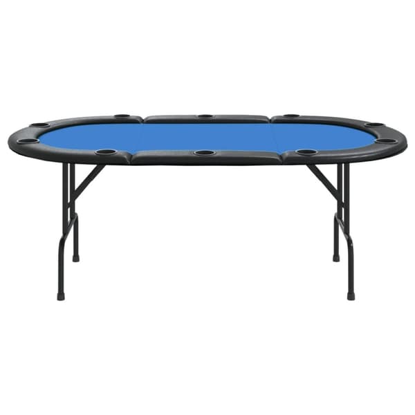 Foldbart pokerbordplade 10 pers. 206x106x75 cm blå - Pokerbord - Pokerborde - Home & Living