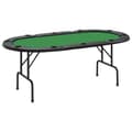Miniatyrbild 2 av 2: Pokerbord för 10 spelare hopfällbart 206x106x75 cm grön