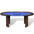 Miniatyrbild 2 av 2: Pokerbord för 10 spelare med dealerplats blå