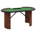 Miniatyrbild 2 av 2: Pokerbord med markerhållare 10 spelare 160x80x75 cm grön