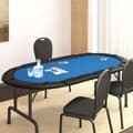 Miniatyrbild 1 av 2: Pokerbord för 10 spelare hopfällbart 208x106x3 cm blå