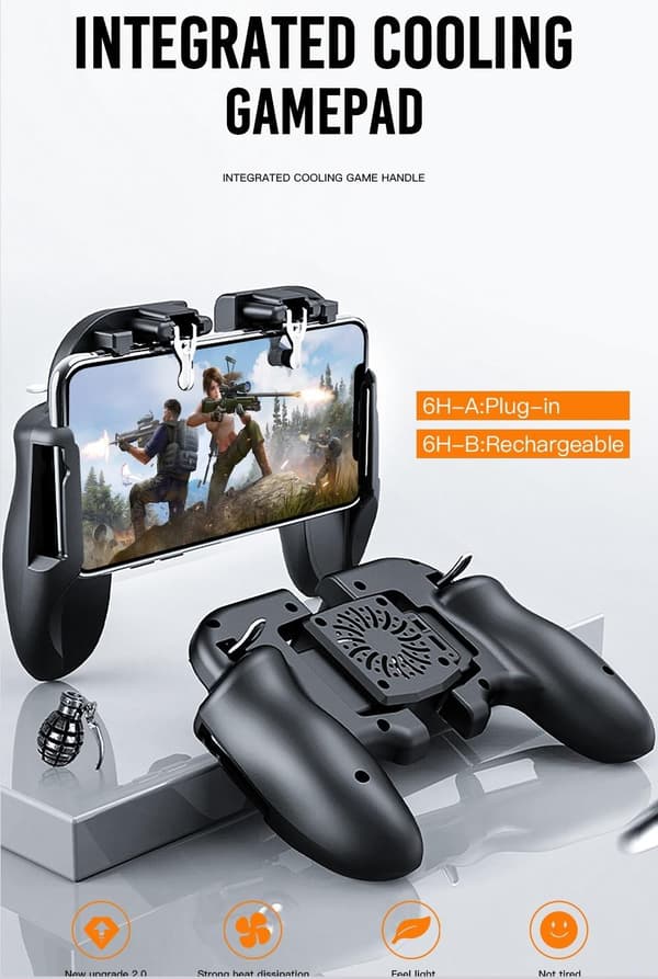 Universal Gamepad med kylfläkt 300mAh Batteri, storlek 4"-6,7"