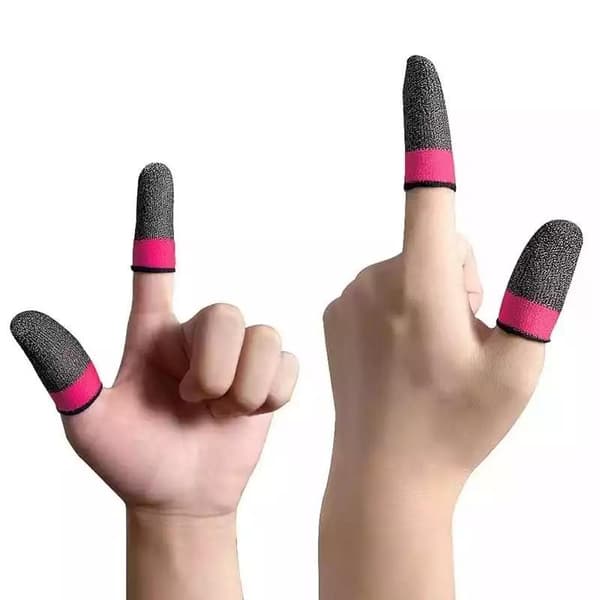 Finger Sleeves - Peukalokäsineet mobiilipelaamiseen hopeakuitu (2 kpl)
