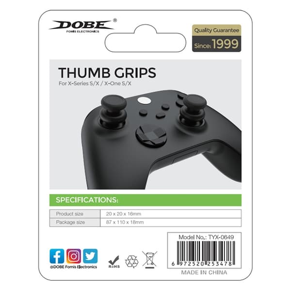[2-PACK] Dobe Tumgrepp för XBOX controller stick - Svart