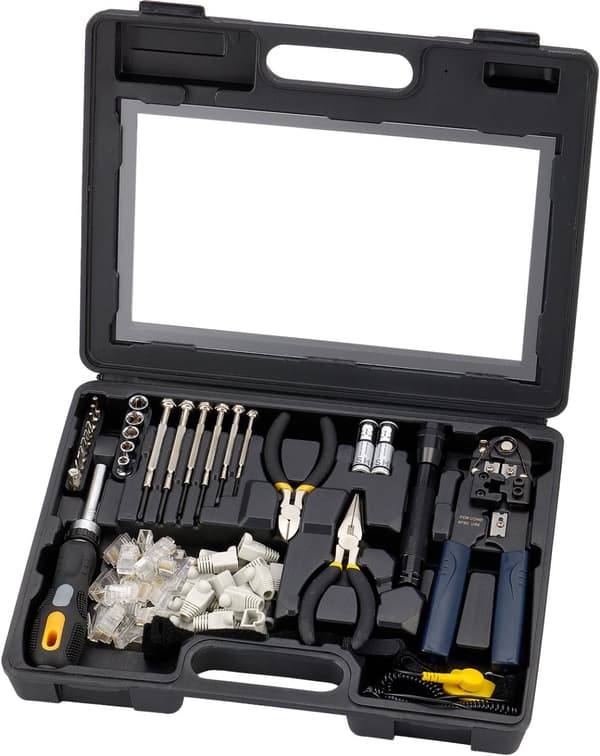 Sprotek STK985 Tool kit  cpus and network cables black