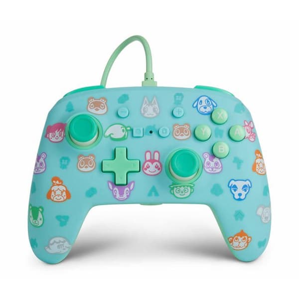 Gamepad - POWER A - Animal Crossing: New Horizons - Wired - Vibration - Grönt och blått