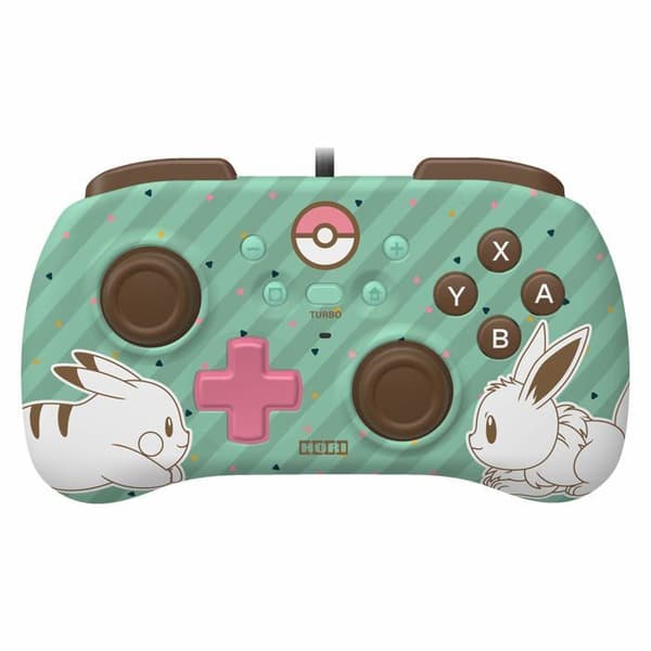 Spelkontroll - HORI - Pad Mini Pokemon - Grön - Trådad - Vibration