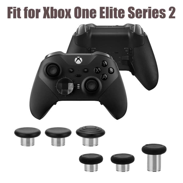 Peliohjaimen peukalopainikkeet Xbox One Elite Series 2:lle 6 kpl MustaXbox One Elite / Xbox Elite Series 2