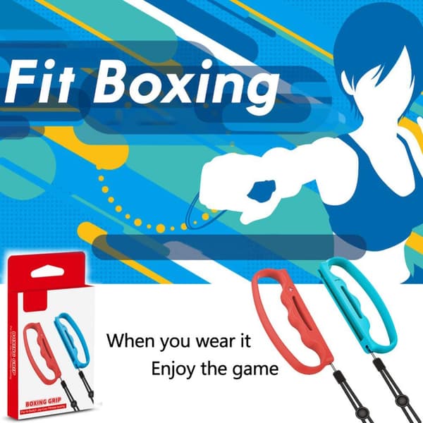 Boksetommelhåndtak med stropper for Switch Joy-Con