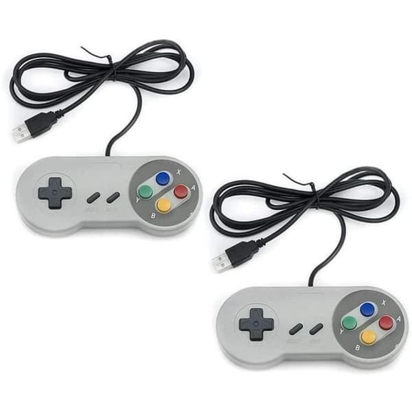 2-pack Snes-NES Imitation Controller USB - Klassisk Retro Gamepad kompatibel med speldator, dator, dator P[J15]