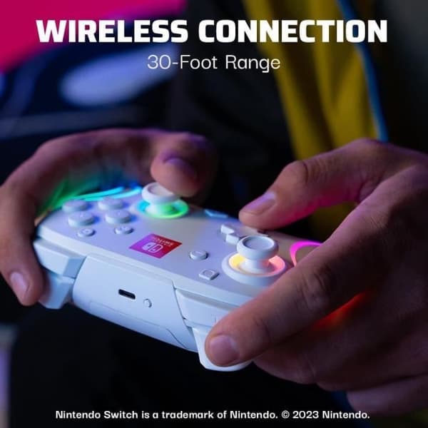 Spelkontroll - PDP - Afterglow Wave - RGB-belysning - 2100 mAh - Nintendo Switch