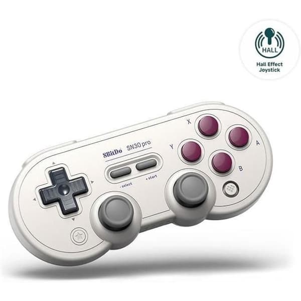 Gamepad - BARA FÖR SPEL - SN30 Pro Gamepad Hall Effect Classic - Bluetooth - Vibration - Vit