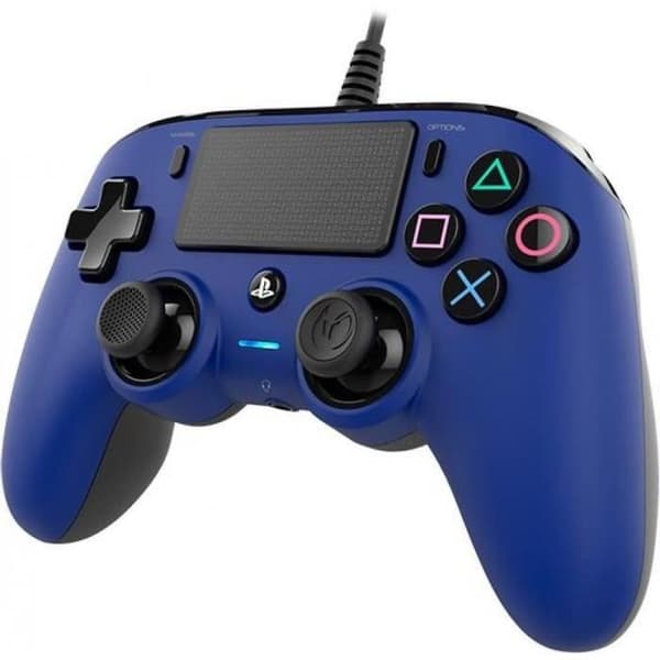 Kompakt trådbunden spelkontroll - NACON - PS4 - Blå - 2 vibrationsmotorer