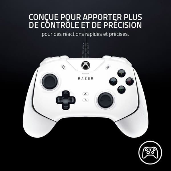 Gamepad - RAZER - Wolverine V2 - Kabelansluten - Vit - Kompatibel PC/Xbox-serie