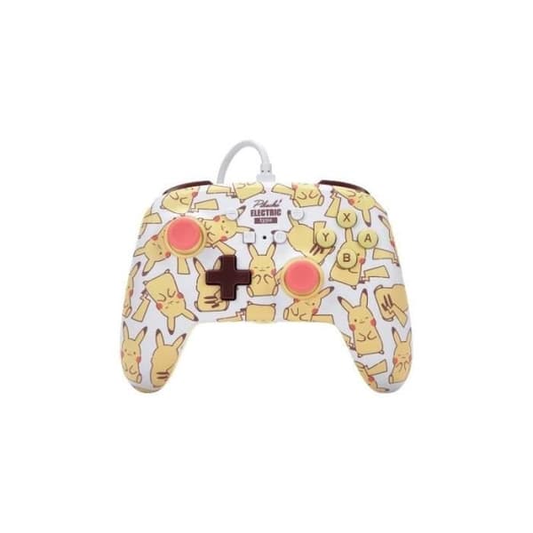 Gamepad - POWER A - Pikachu Blush - Trådbunden - Vibration - Gul