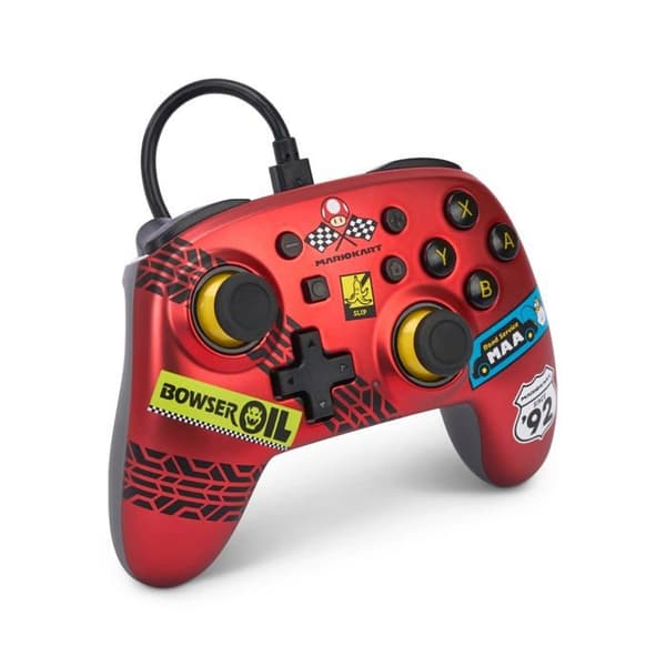 Gamepad - POWER A - PowerA Mario Kart: Racer Röd - Wired - Röd - Nintendo Switch/PC