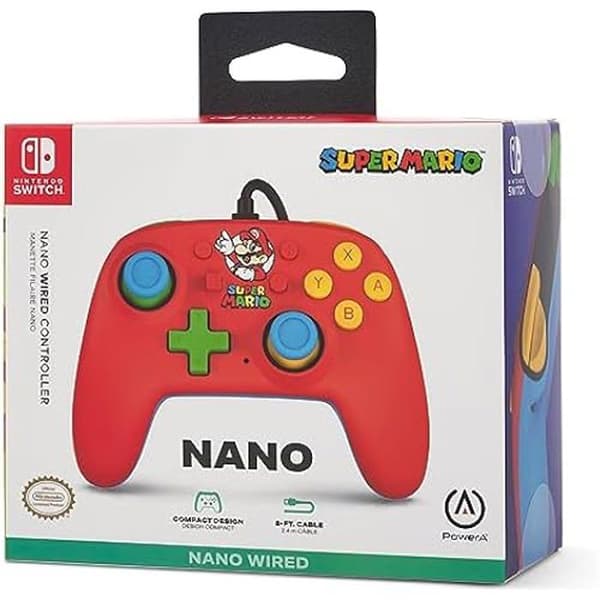 Nintendo Switch OLED och Lite trådbunden handkontroll - POWERA - Super Mario - Vibration