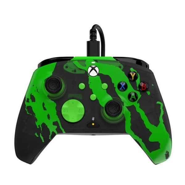 Gamepad - PDP - Rematch Glow Jolt Green - Kabelansluten - Vibration - Ljusande design