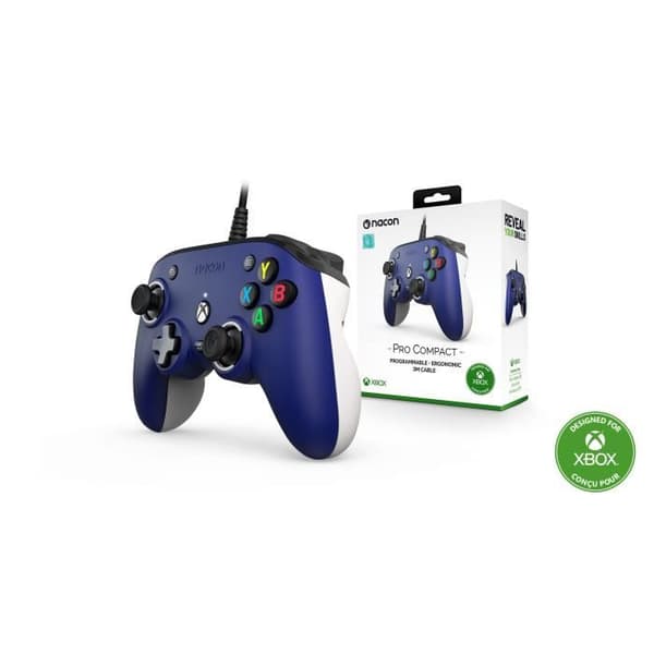 Nacon Pro Compact Blue Controller för Xbox Series, Xbox One och Windows 10