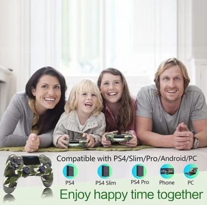 Pelikaukosäädin Doubleshock PS4 Camo Green, Goodbuy