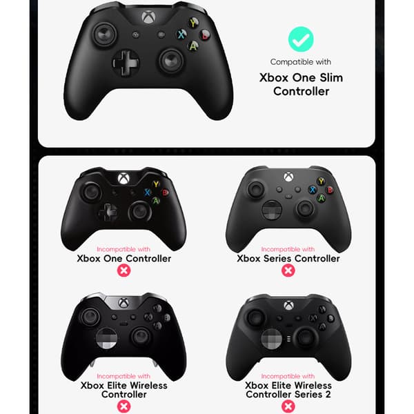INF Black Protective Shell for Xbox One Slim-kontroller
