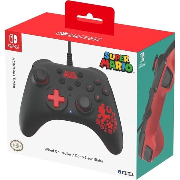 Manette Filaire - Horipad Turbo - Mario-Tillbehör-SWITCH