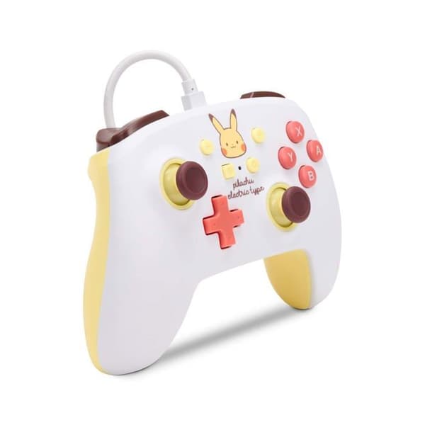 Spelkontroll - PowerA - Förbättrad Trådbunden Kontroller - Trådad - Gul och svart - Kompatibel med Nintendo Switch