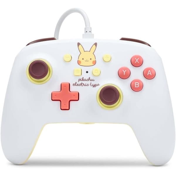 Spelkontroll - PowerA - Förbättrad Trådbunden Kontroller - Trådad - Gul och svart - Kompatibel med Nintendo Switch