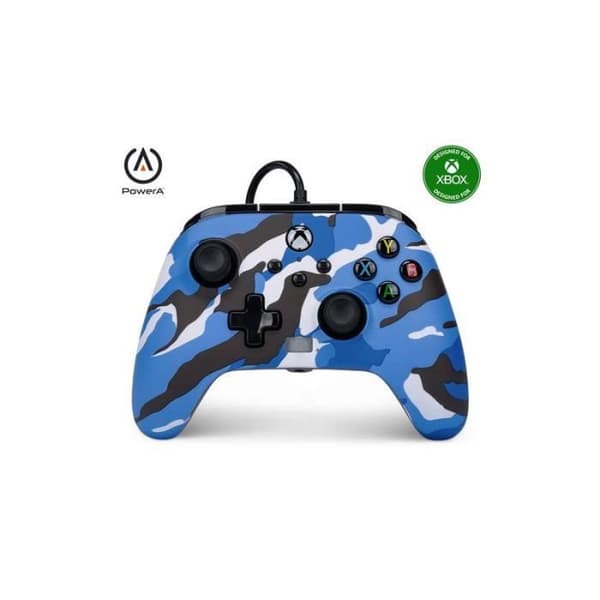 Gamepad - POWER A - PowerA - Kabelansluten - Blå kamouflage - Xbox Series X/S